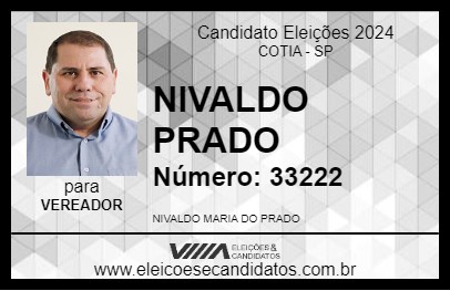 Candidato NIVALDO PRADO 2024 - COTIA - Eleições