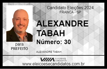 Candidato ALEXANDRE TABAH 2024 - FRANCA - Eleições