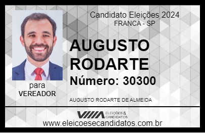 Candidato AUGUSTO RODARTE 2024 - FRANCA - Eleições