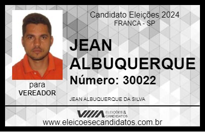 Candidato JEAN ALBUQUERQUE 2024 - FRANCA - Eleições