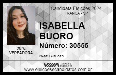 Candidato ISABELLA BUORO 2024 - FRANCA - Eleições