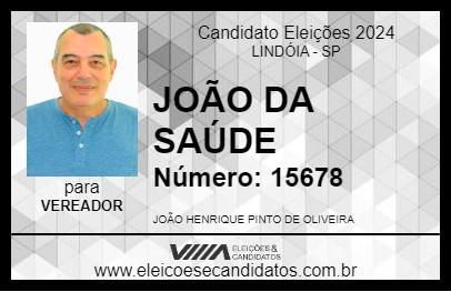 Candidato JOÃO DA SAÚDE 2024 - LINDÓIA - Eleições