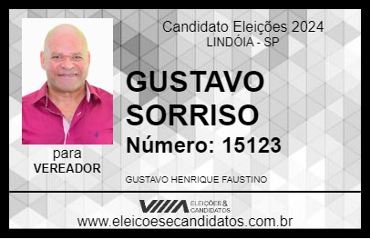 Candidato GUSTAVO SORRISO 2024 - LINDÓIA - Eleições