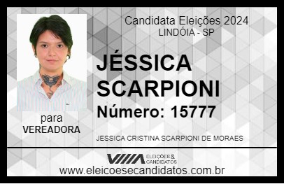 Candidato JÉSSICA SCARPIONI 2024 - LINDÓIA - Eleições