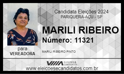 Candidato MARILI RIBEIRO 2024 - PARIQUERA-AÇU - Eleições