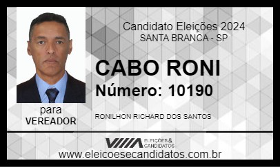 Candidato CABO RONI 2024 - SANTA BRANCA - Eleições