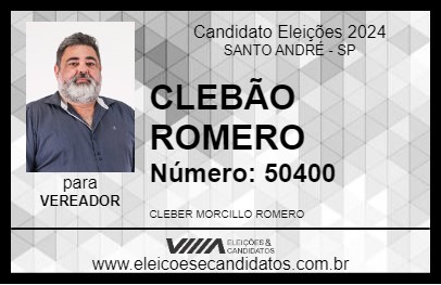 Candidato CLEBÃO ROMERO 2024 - SANTO ANDRÉ - Eleições