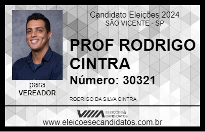 Candidato PROF RODRIGO CINTRA 2024 - SÃO VICENTE - Eleições