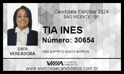 Candidato TIA INES 2024 - SÃO VICENTE - Eleições