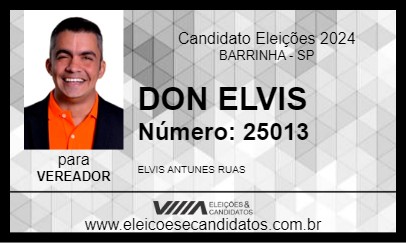 Candidato DON ELVIS 2024 - BARRINHA - Eleições