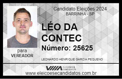 Candidato LÉO DA CONTEC 2024 - BARRINHA - Eleições