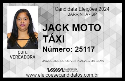 Candidato JACK MOTO TÁXI 2024 - BARRINHA - Eleições