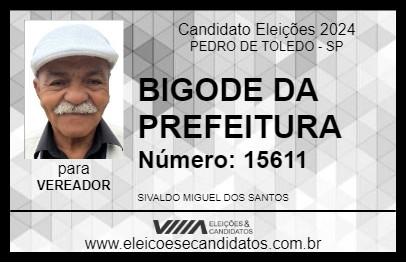 Candidato BIGODE 2024 - PEDRO DE TOLEDO - Eleições