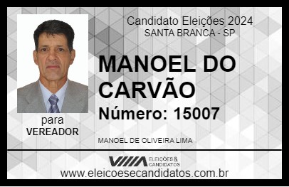 Candidato MANOEL DO CARVÃO 2024 - SANTA BRANCA - Eleições