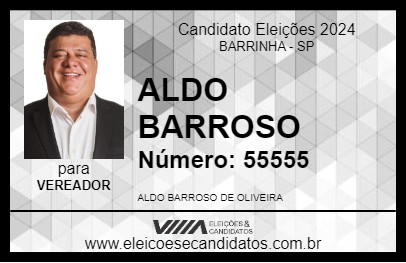 Candidato ALDO BARROSO 2024 - BARRINHA - Eleições