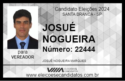 Candidato JOSUÉ NOGUEIRA 2024 - SANTA BRANCA - Eleições