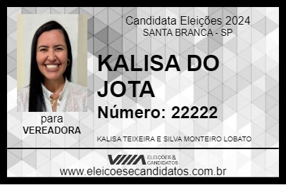 Candidato KALISA DO JOTA 2024 - SANTA BRANCA - Eleições