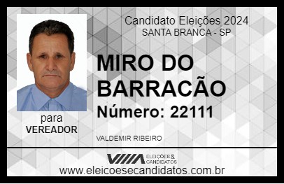 Candidato MIRO DO BARRACÃO 2024 - SANTA BRANCA - Eleições