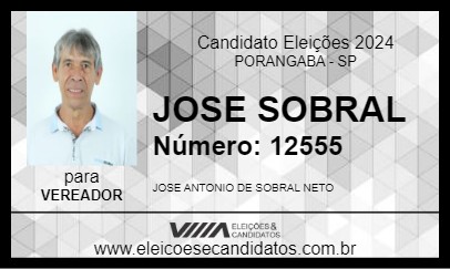 Candidato JOSE SOBRAL 2024 - PORANGABA - Eleições