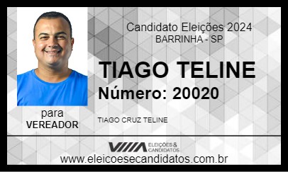 Candidato TIAGO TELINE 2024 - BARRINHA - Eleições