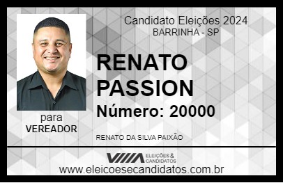 Candidato RENATHO PASSYON 2024 - BARRINHA - Eleições