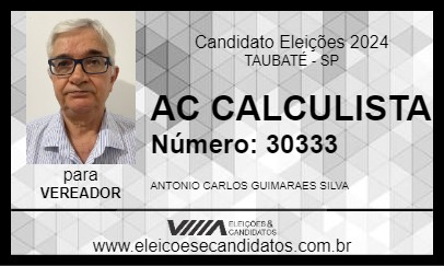 Candidato AC CALCULISTA 2024 - TAUBATÉ - Eleições