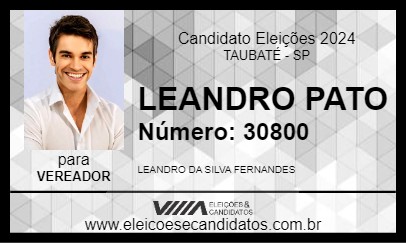 Candidato LEANDRO PATO 2024 - TAUBATÉ - Eleições