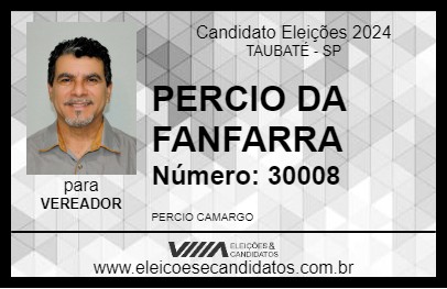 Candidato PERCIO DA FANFARRA 2024 - TAUBATÉ - Eleições