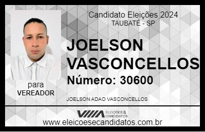 Candidato JOELSON VASCONCELLOS 2024 - TAUBATÉ - Eleições