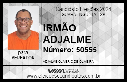 Candidato IRMÃO ADJALME 2024 - GUARATINGUETÁ - Eleições