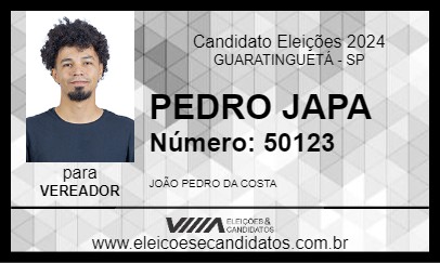 Candidato PEDRO JAPA 2024 - GUARATINGUETÁ - Eleições