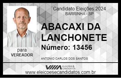 Candidato ABACAXI DA LANCHONETE 2024 - BARRINHA - Eleições