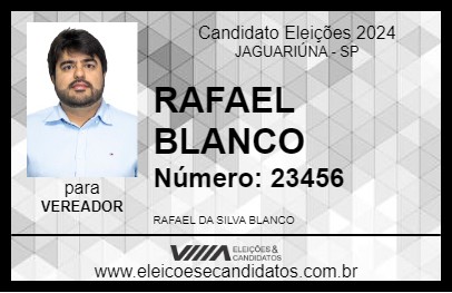 Candidato RAFAEL BLANCO 2024 - JAGUARIÚNA - Eleições