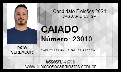 Candidato CAIADO 2024 - JAGUARIÚNA - Eleições