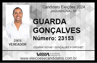 Candidato GUARDA GONÇALVES 2024 - JAGUARIÚNA - Eleições