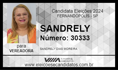 Candidato SANDRELY 2024 - FERNANDÓPOLIS - Eleições