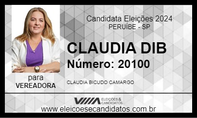 Candidato CLAUDIA DIB 2024 - PERUÍBE - Eleições