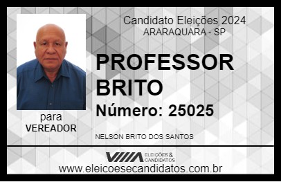 Candidato PROFESSOR BRITO 2024 - ARARAQUARA - Eleições