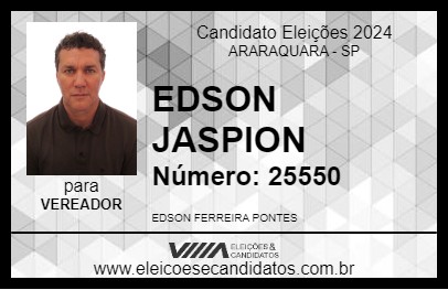 Candidato EDSON JASPION 2024 - ARARAQUARA - Eleições