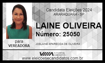 Candidato LAINE OLIVEIRA 2024 - ARARAQUARA - Eleições