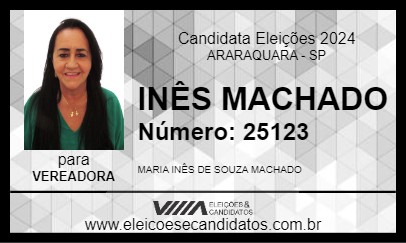 Candidato INÊS MACHADO 2024 - ARARAQUARA - Eleições