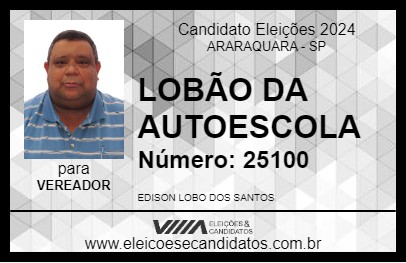 Candidato LOBÃO  DA AUTOESCOLA 2024 - ARARAQUARA - Eleições