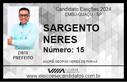 Candidato SARGENTO NERES 2024 - EMBU-GUAÇU - Eleições