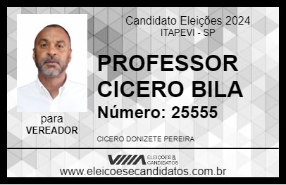 Candidato PROFESSOR CICERO BILA 2024 - ITAPEVI - Eleições