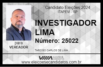 Candidato INVESTIGADOR LIMA 2024 - ITAPEVI - Eleições