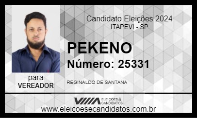 Candidato PEKENO 2024 - ITAPEVI - Eleições