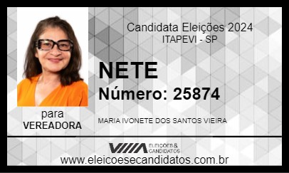 Candidato NETE 2024 - ITAPEVI - Eleições