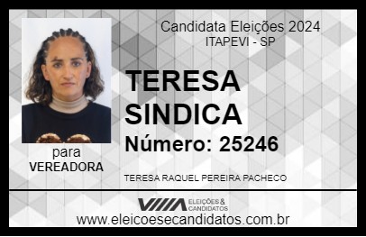 Candidato TERESA SINDICA 2024 - ITAPEVI - Eleições