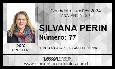 Candidato SILVANA PERIN 2024 - ANALÂNDIA - Eleições