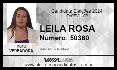 Candidato LEILA ROSA 2024 - ITAPEVI - Eleições